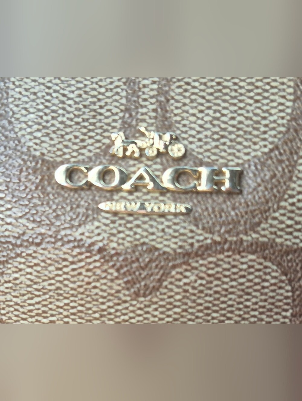 COACH Rust Suede Signature Canvas Crossbody/ Gold Trim. Like New! - Picture 8 of 10